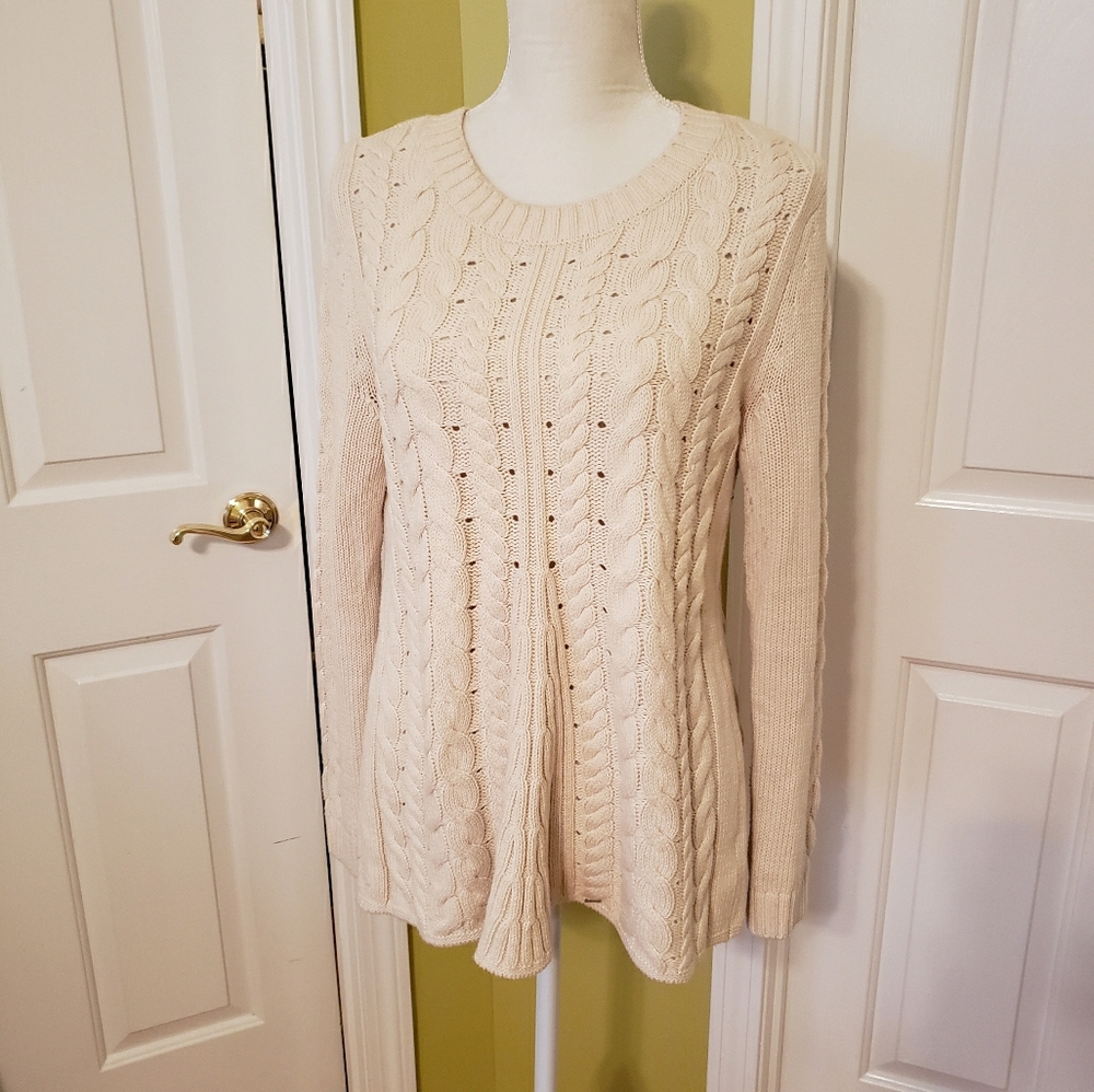  CAbi Style 3157 Cream Lace Up Back Cotton Chunky